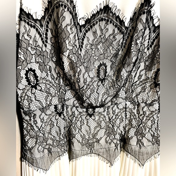 Darling Brand Black & White Lace Pleated Dress - Picture 3 of 7